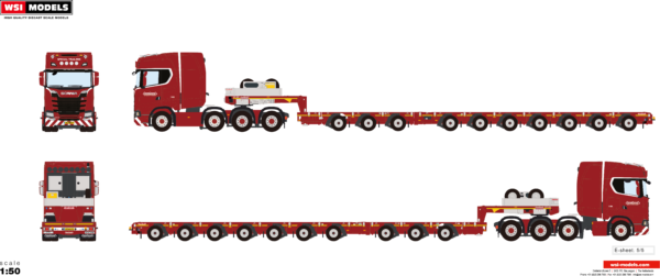 Nooteboom Redline Series - 3+7 MANOOVR with Scania S-Highline CS20H 8x4